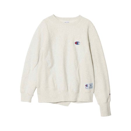 [UNDERCOVER]11.5oz CP 裏毛ビーズ刺繍アシメトリー切替/OATMEAL(UC2E1801-1)