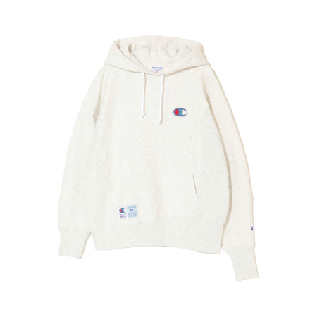 [UNDERCOVER]11.5oz CP 裏毛ビーズ刺繍アシメトリー切替/OATMEAL(UC2E1806)