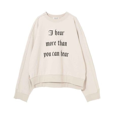 [UNDERCOVER]ヴィンテージ裏毛ショート丈ロック表出スウェットI hear/OFF WHITE(UP1F4802)