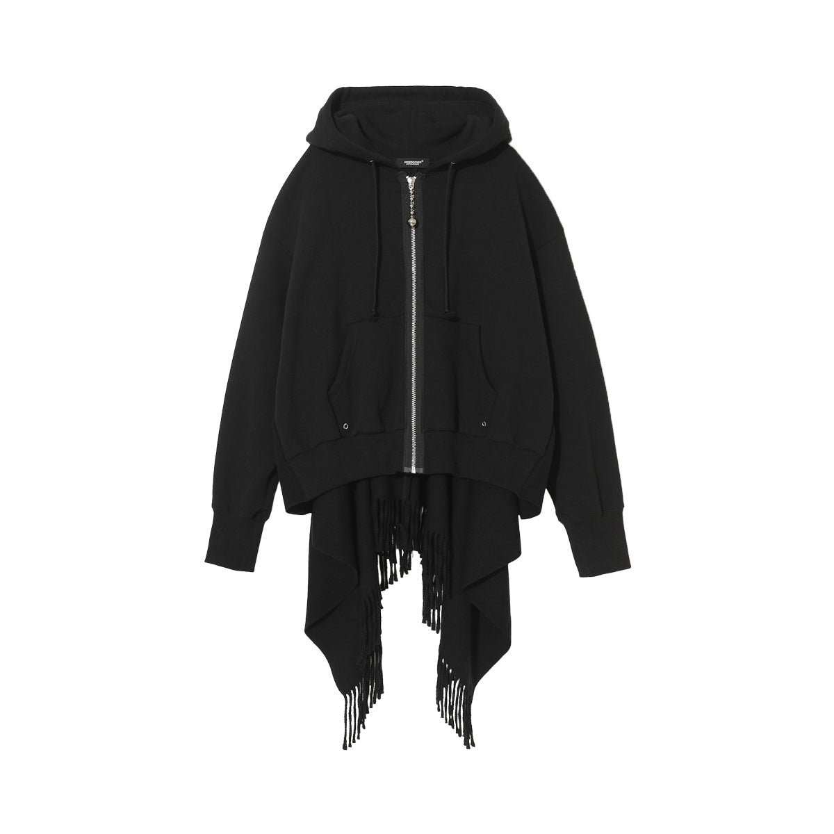 UNDERCOVER WOMENS]後ストール切替ワイドZIPパーカー/BLACK(UC2E8801