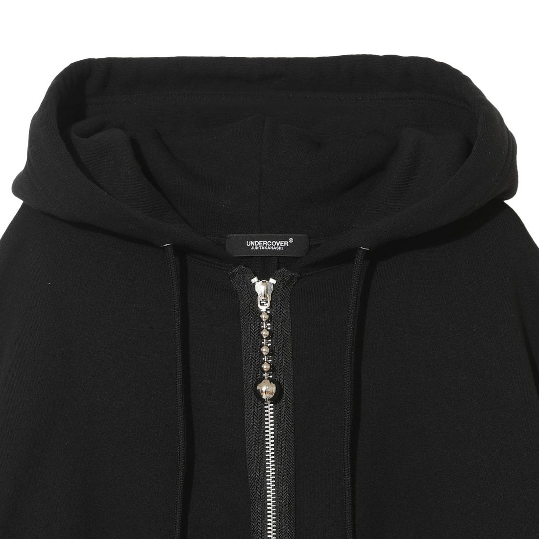 [UNDERCOVER WOMENS]後ストール切替ワイドZIPパーカー/BLACK(UC2E8801)