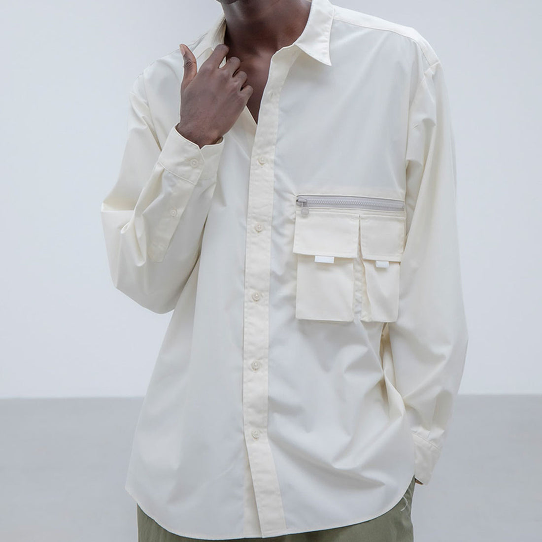 [uniform experiment]COTTON WEATHER FIELD BAGGY SHIRT(UE-240018)