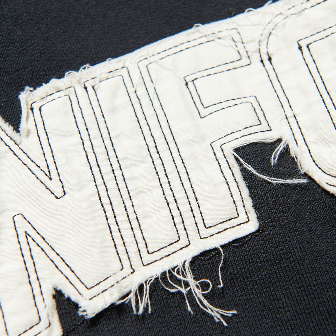 [uniform experiment]CUT-OUT LOGO SWEATSHIRT/BLACK(UE-252018)