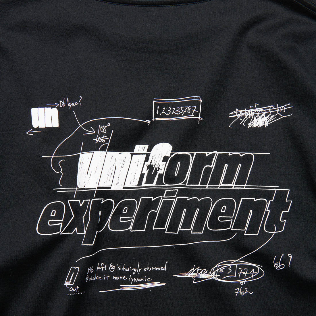 [uniform experiment]IN-PROCESS PRINT L/S TEE/BLACK(UE-252022)