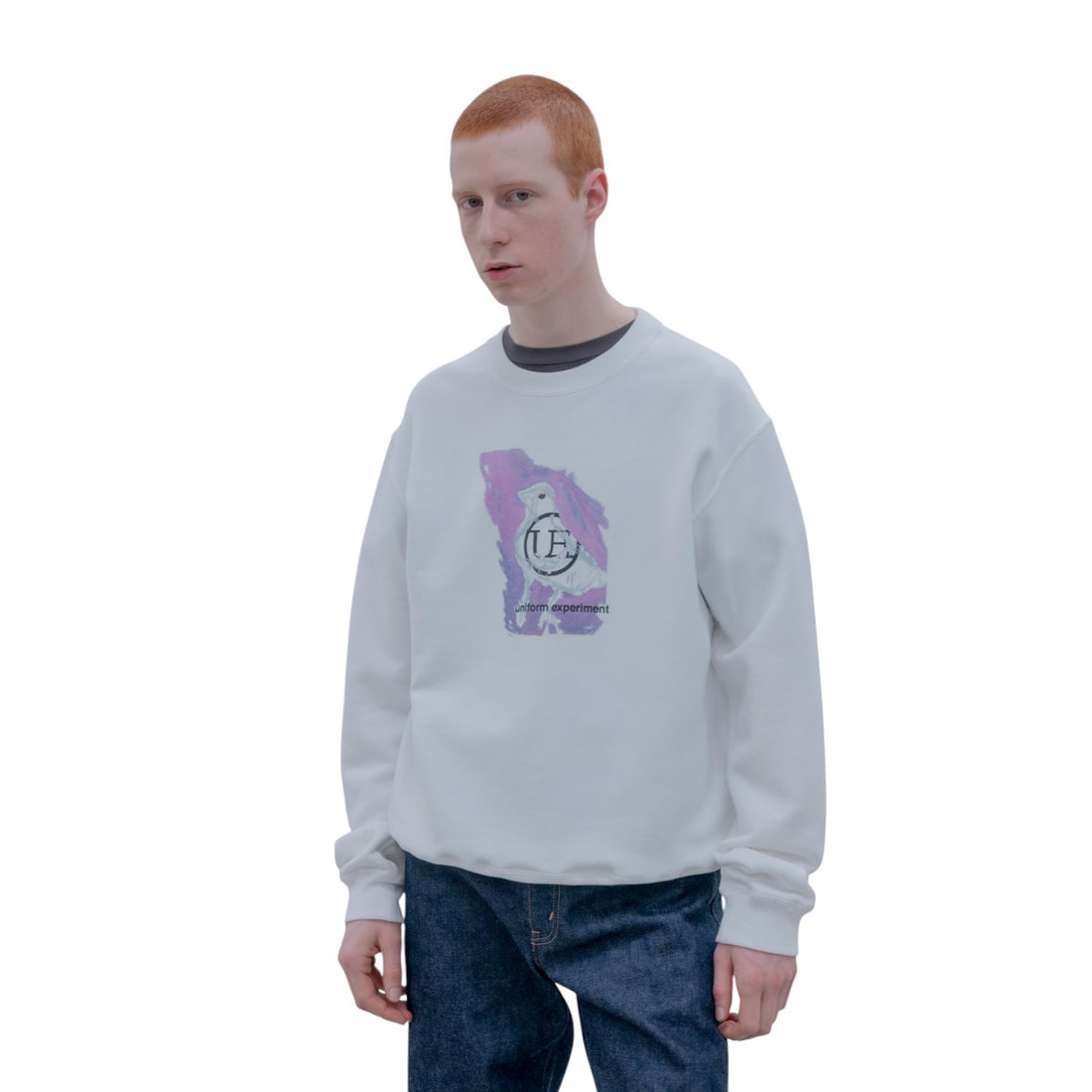 [uniform experiment]ASGER JORN: PORTRAIT SWEATSHIRT/WHITE(UE-252028)