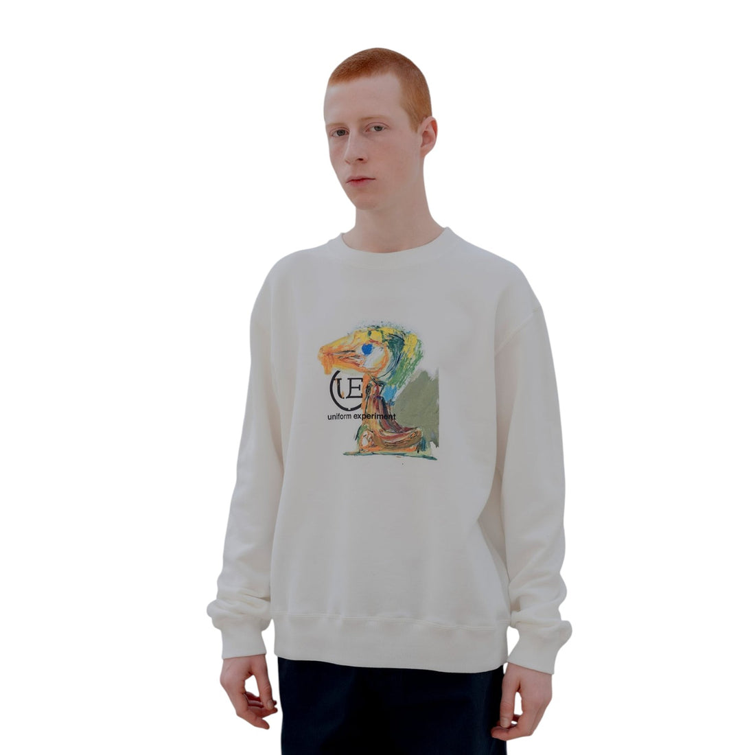 [uniform experiment]ASGER JORN: LANDSCAPE SWEATSHIRT/WHITE(UE-252029)