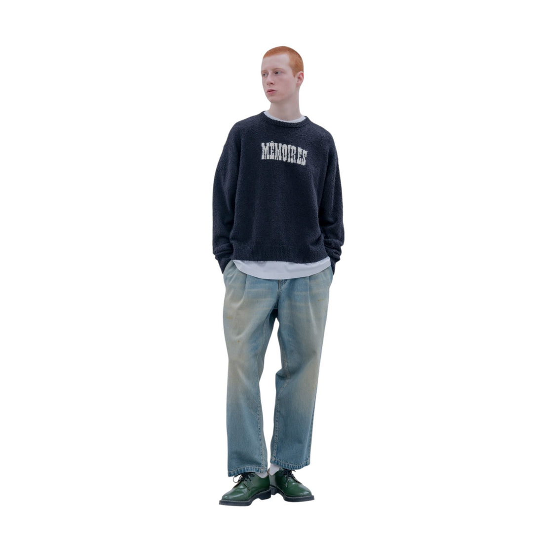 [uniform experiment]ASGER JORN: MEMOIRES JACQUARD KNIT/BLACK(UE-252032)
