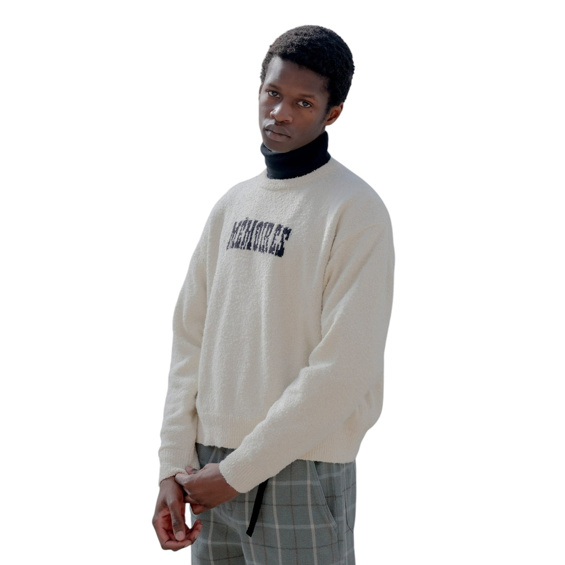 [uniform experiment]ASGER JORN: MEMOIRES JACQUARD KNIT/OFF WHITE(UE-252032)