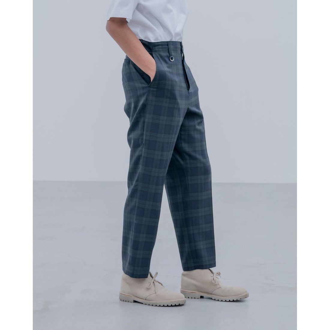 [uniform experiment]STRETCH WOOL SIDE POCKET TAPERED PANTS/GREEN(UE-252039)