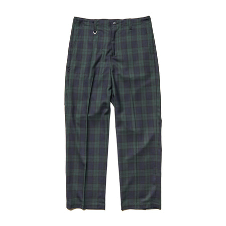 [uniform experiment]STRETCH WOOL SIDE POCKET TAPERED PANTS/GREEN(UE-252039)