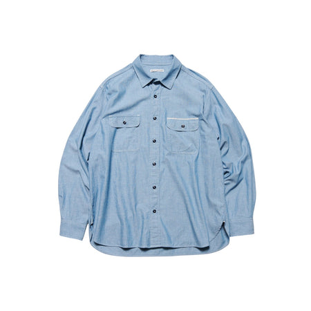 [uniform experiment]WASHED CHAMBRAY SHIRT/LIGHT INDIGO(UE-252058)