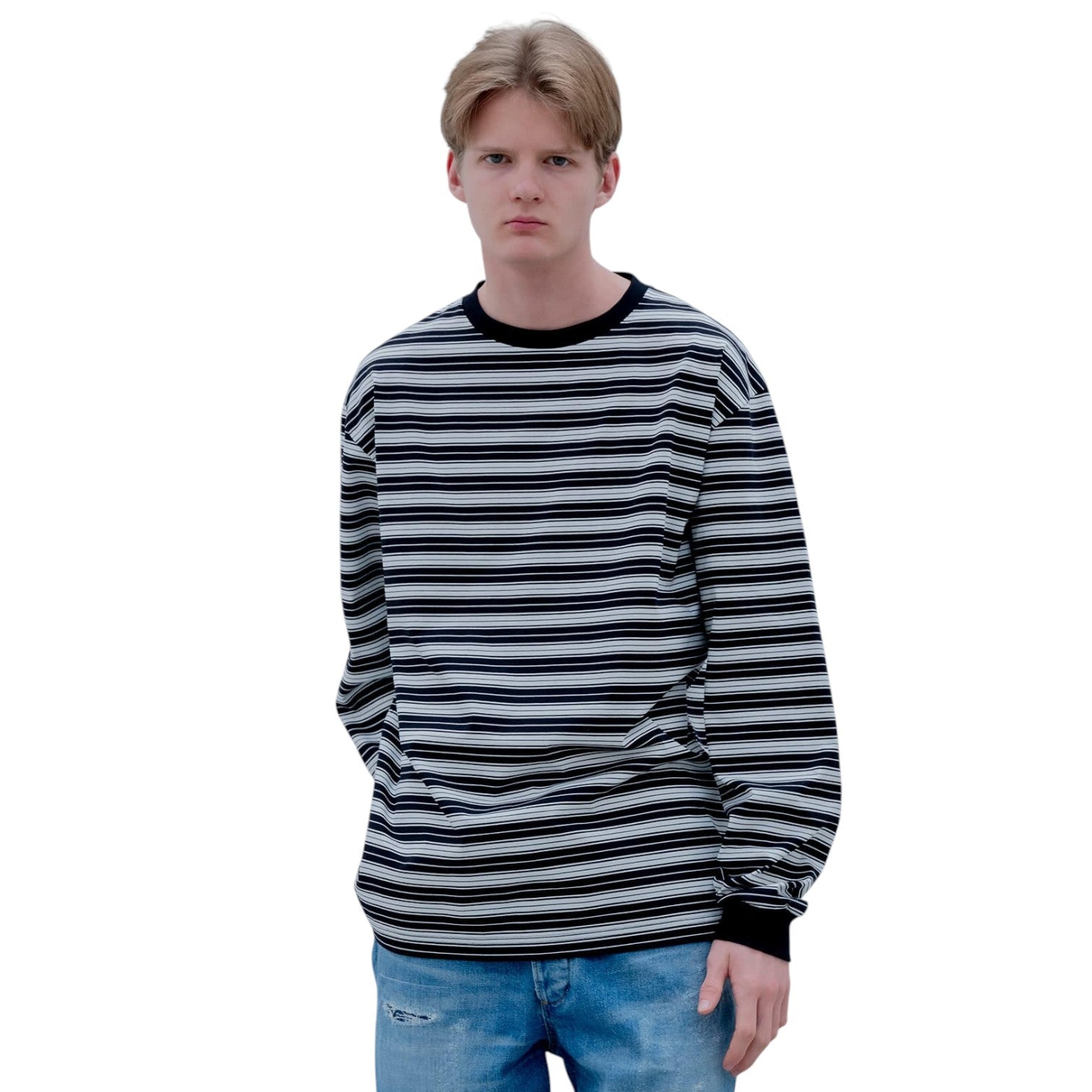 uniform experiment]BORDER L/S TEE/BLACK(UE-252063) – R&Co.