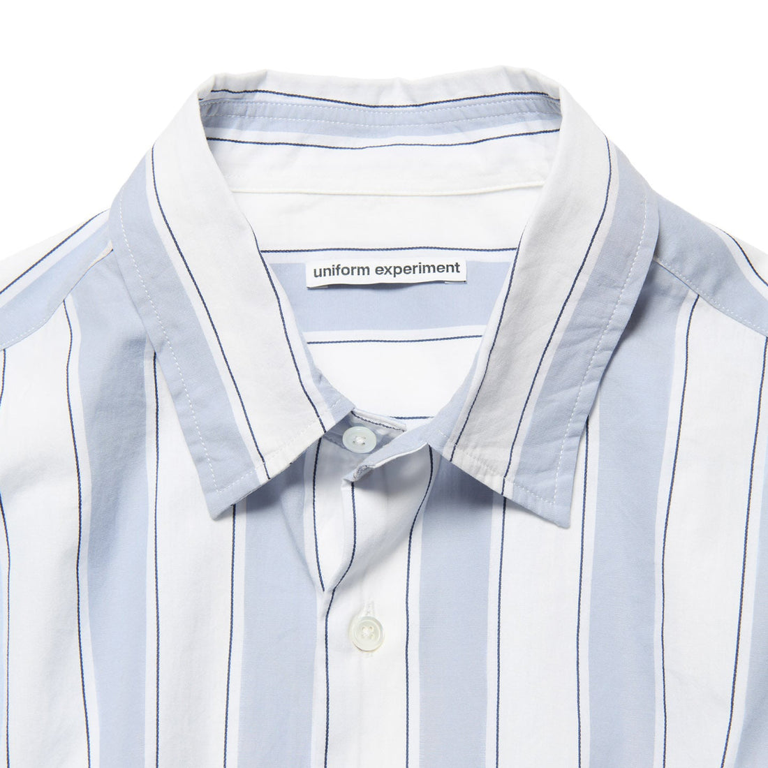 [uniform experiment]VENTILATION RELAX-FIT L/S SHIRT/LIGHT BLUE (STRIPE)(UE-260038)