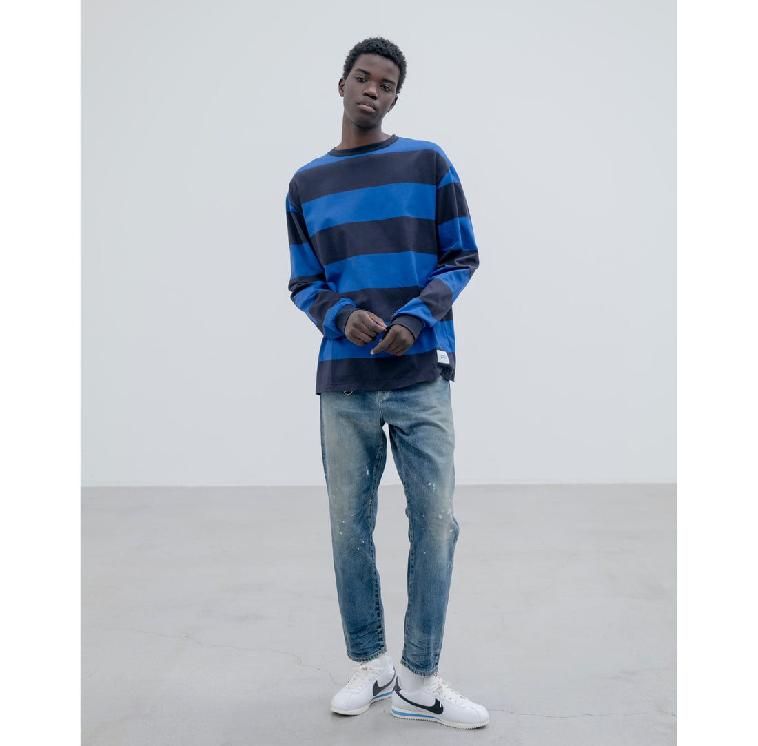 [uniform experiment]BORDER L/S TEE/BLUE(UE-260040)