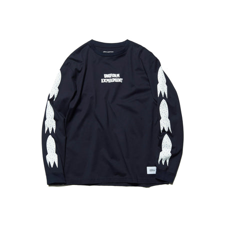 [uniform experiment]ROCKET LOGO L/S TEE/NAVY(UE-260040)
