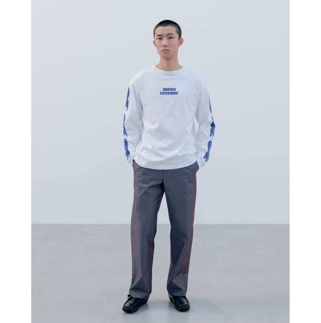 [uniform experiment]ROCKET LOGO L/S TEE/WHITE(UE-260040)