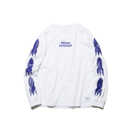 [uniform experiment]ROCKET LOGO L/S TEE/WHITE(UE-260040)
