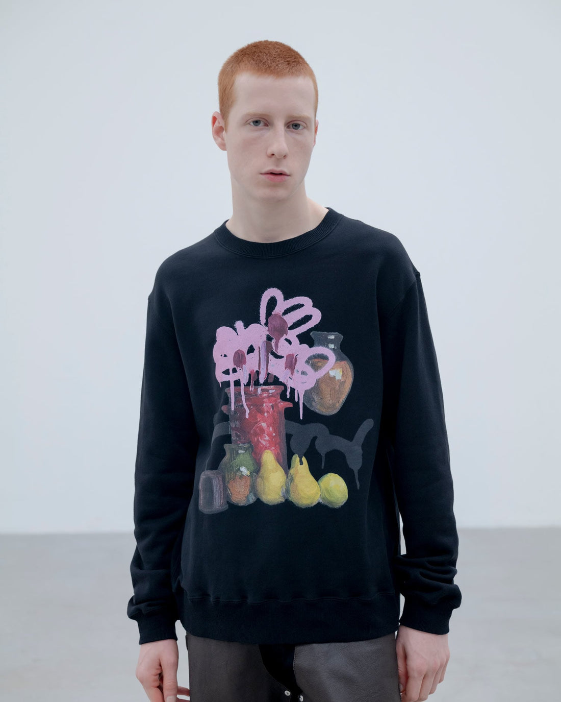 [uniform experiment]MICHAEL CHERNO: RED VASE CREWNECK TOP(UE-260067)