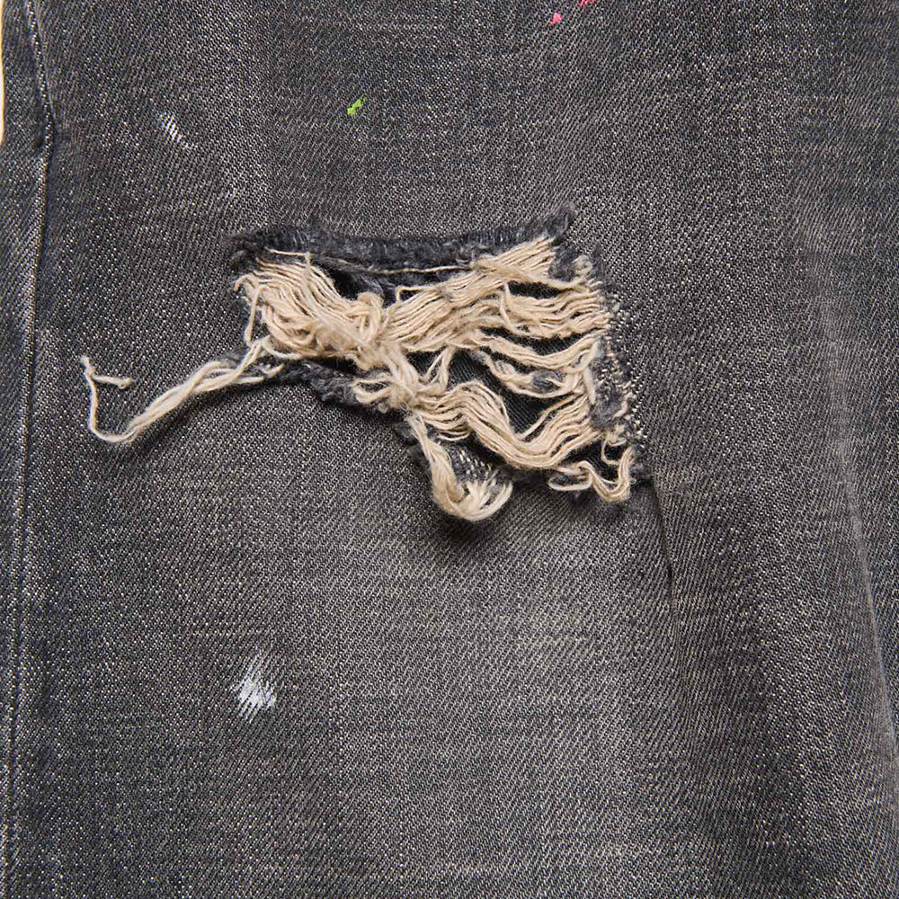 [uniform experiment]DAMAGED DENIM TAPERED-FIT JEANS(UE-262027)