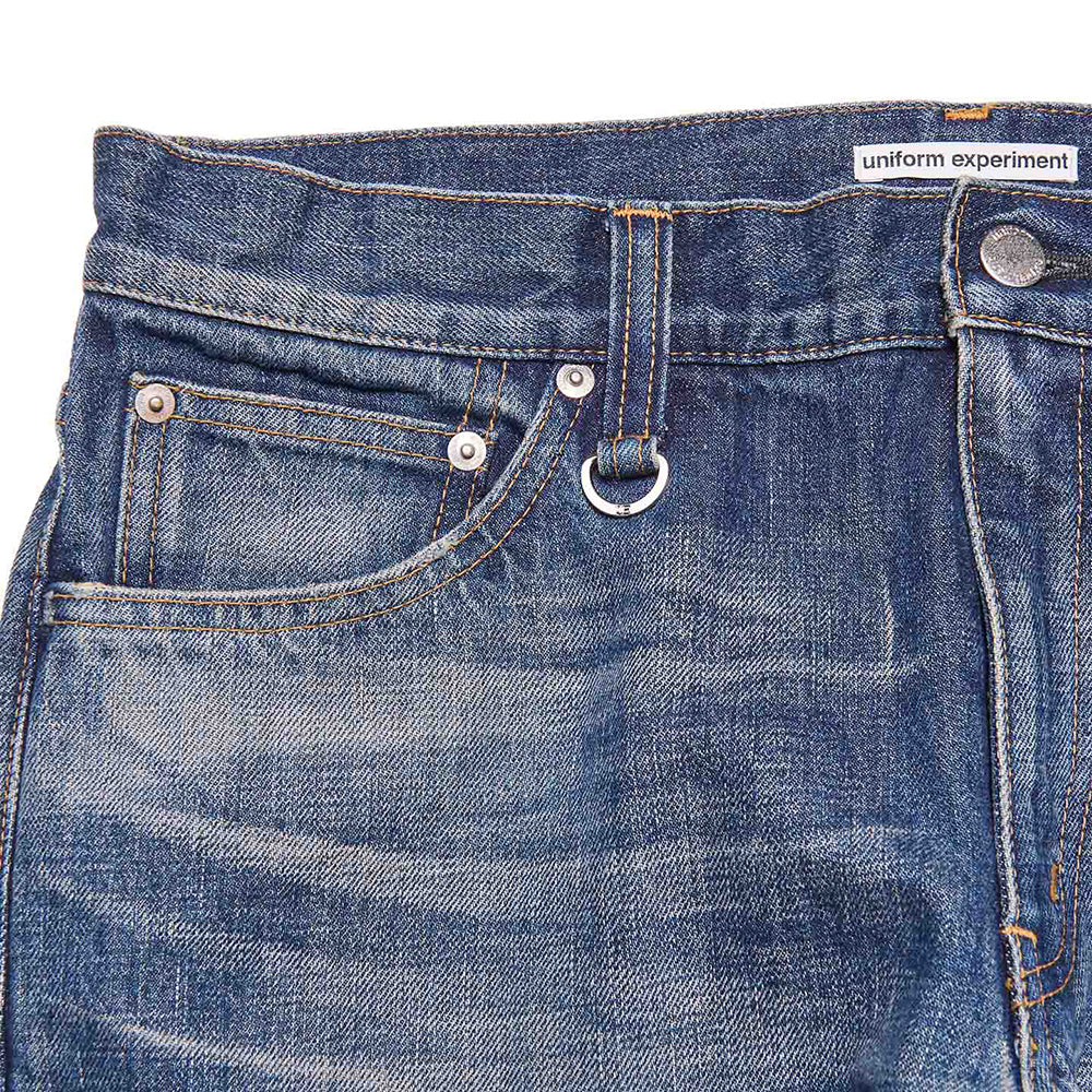 [uniform experiment]DAMAGED DENIM TAPERED-FIT JEANS(UE-262027)