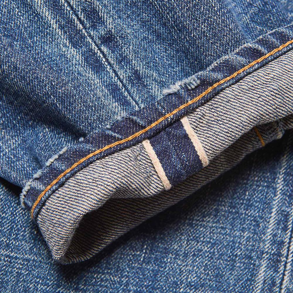 [uniform experiment]DAMAGED DENIM TAPERED-FIT JEANS(UE-262027)