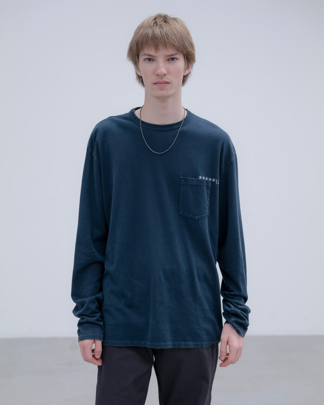 [uniform experiment]INDIGO L/S POCKET TEE(UE-262032)