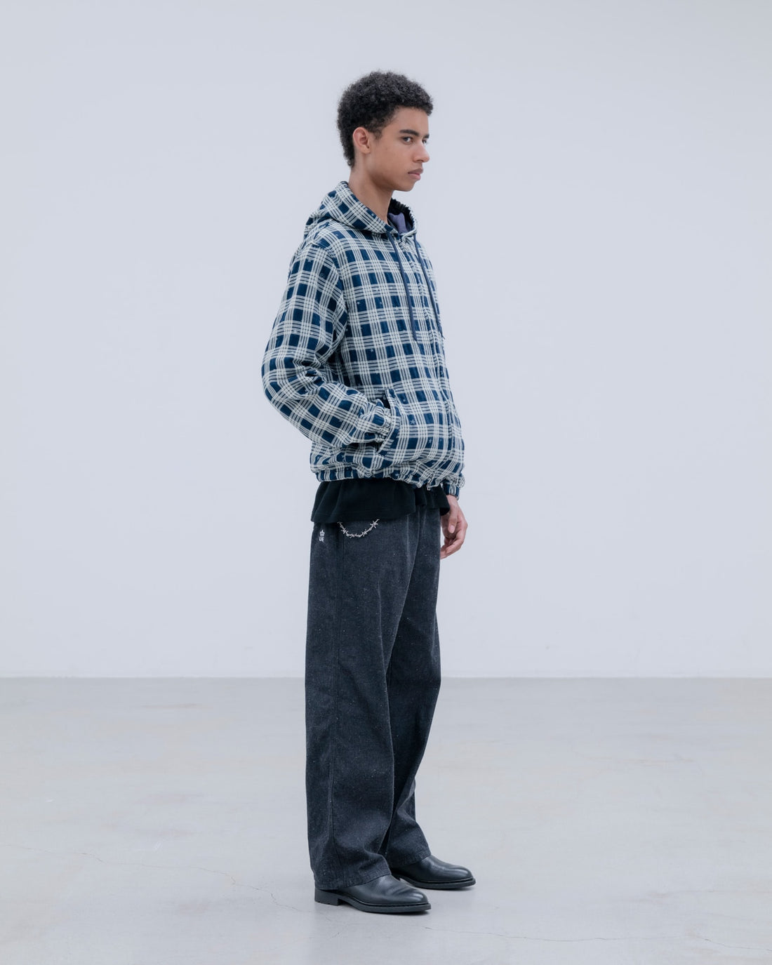 [uniform experiment]STAR PRINT CHECK HOODED BLOUSON(UE-262034)
