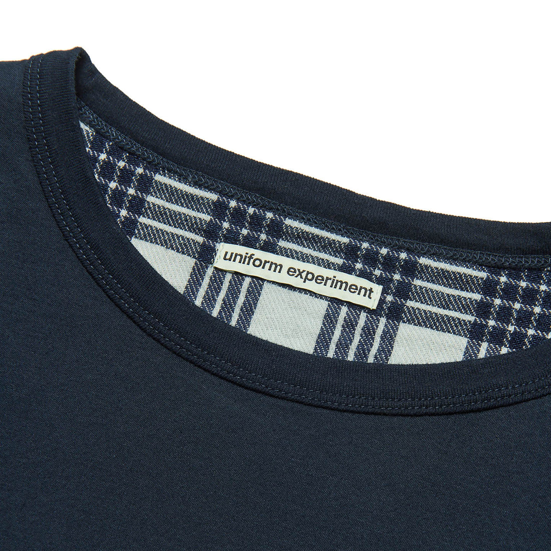 [uniform experiment]STAR PRINT CHECK PANELED WIDE TEE(UE-262036)