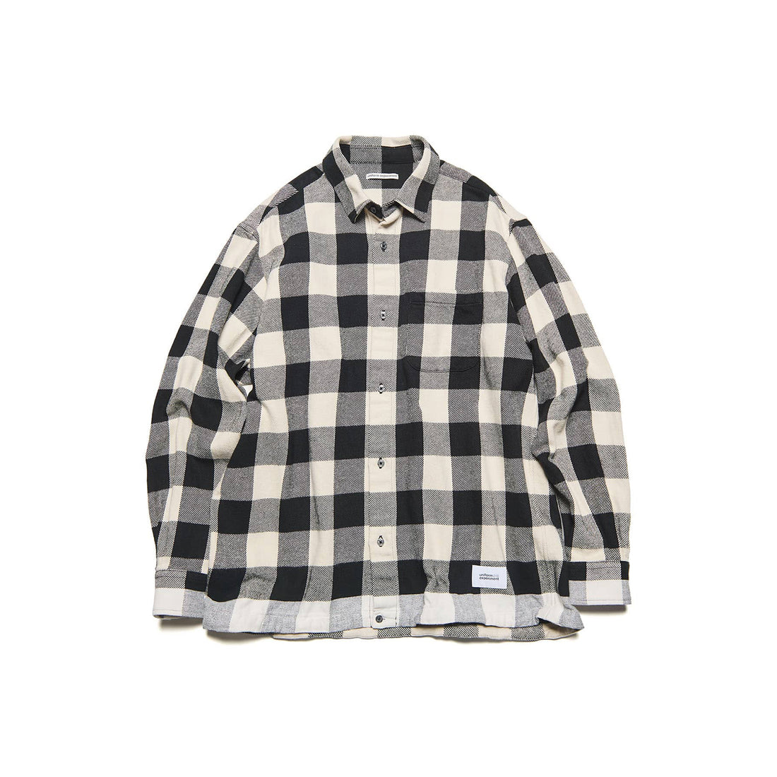 [uniform experiment]LINE FLANNEL CHECK DRAWCORD SHIRT(UE-262040)