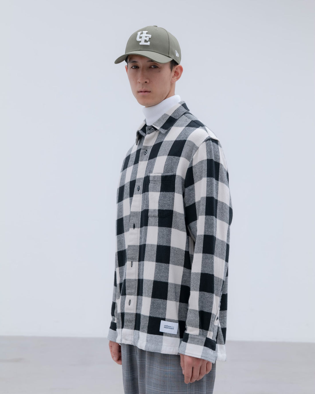 [uniform experiment]LINE FLANNEL CHECK DRAWCORD SHIRT(UE-262040)