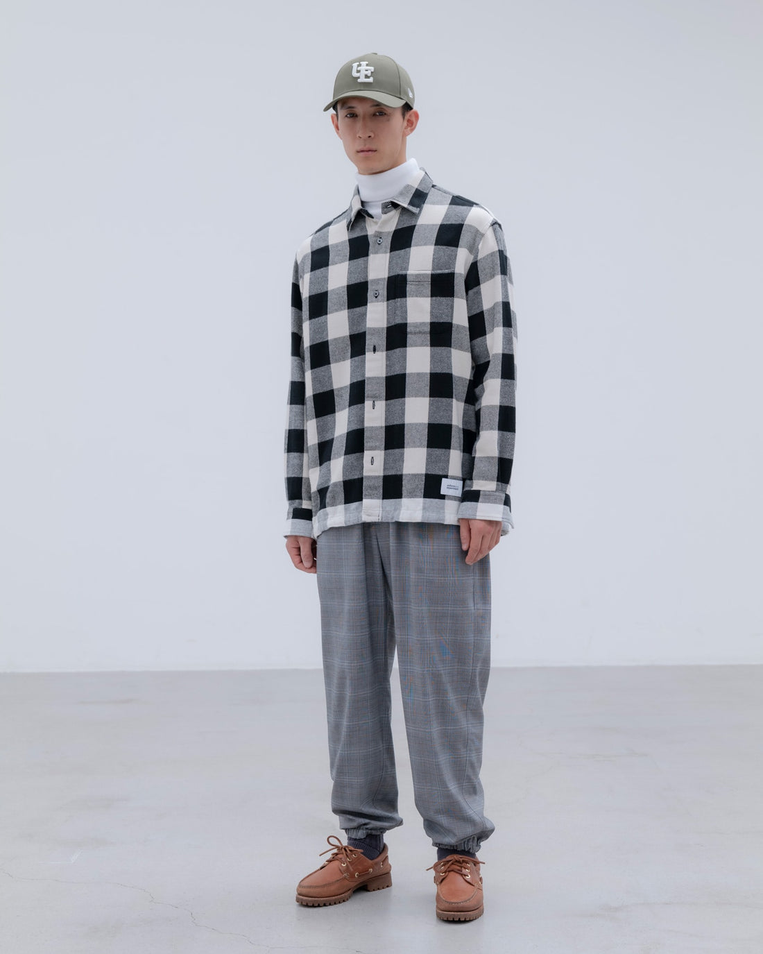 [uniform experiment]LINE FLANNEL CHECK DRAWCORD SHIRT(UE-262040)