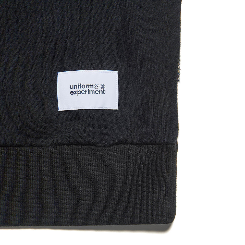 [uniform experiment]LINE FLANNEL CHECK PANELED CREWNECK TOP(UE-262042)