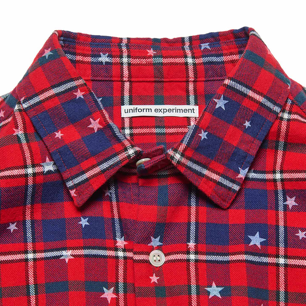 [uniform experiment]STAR PRINT CHECK SHIRT(UE-262047)