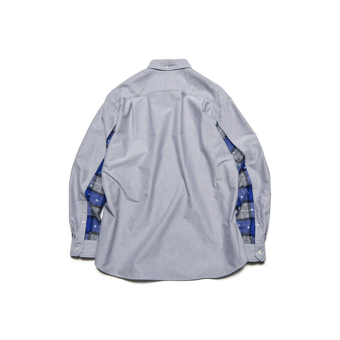 [uniform experiment]STAR PRINT CHECK PANELED B.D SHIRT(UE-262048)