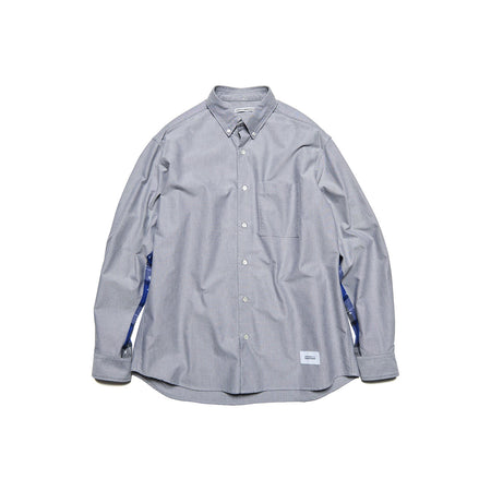 [uniform experiment]STAR PRINT CHECK PANELED B.D SHIRT(UE-262048)
