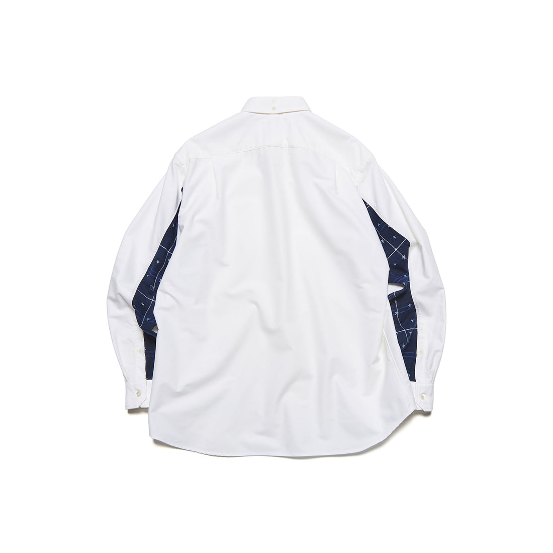 [uniform experiment]STAR PRINT CHECK PANELED B.D SHIRT(UE-262048)