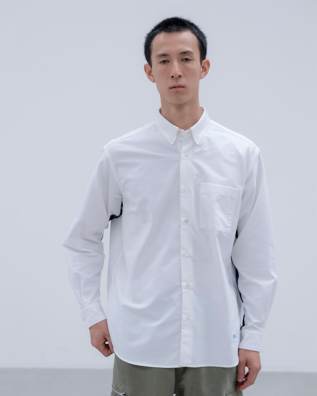 [uniform experiment]STAR PRINT CHECK PANELED B.D SHIRT(UE-262048)
