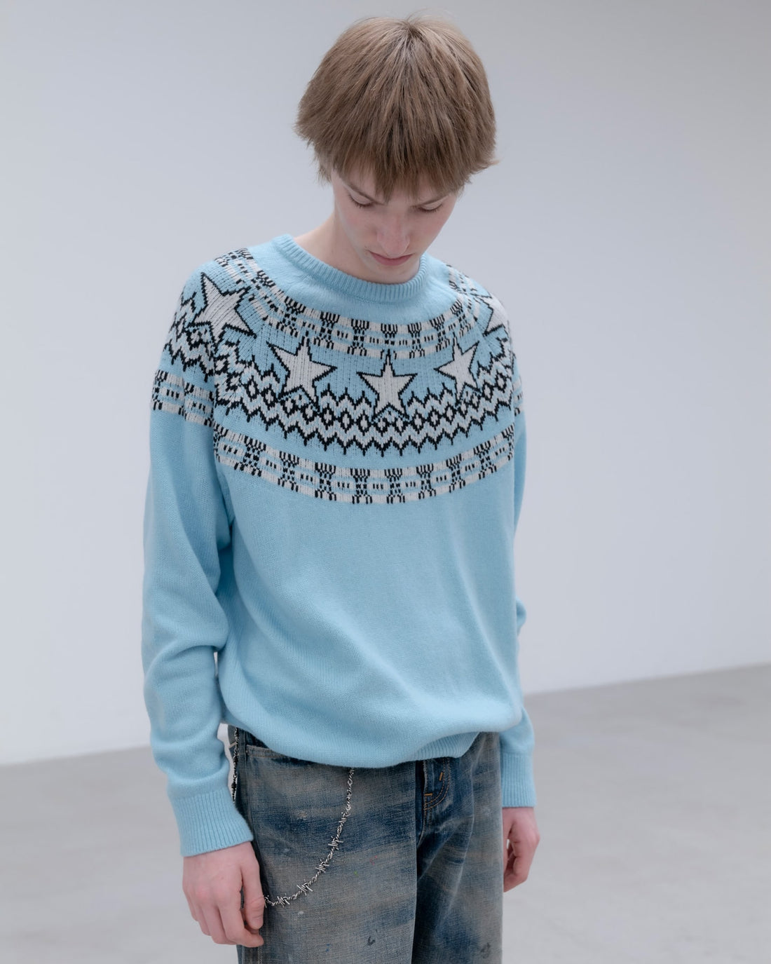 [uniform experiment]STAR NORDIC SWEATER(UE-262059)