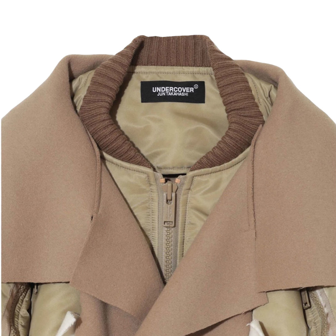 [UNDERCOVER]WOMENS Wフェイスウール切替mixMA-1(UC2F8803)