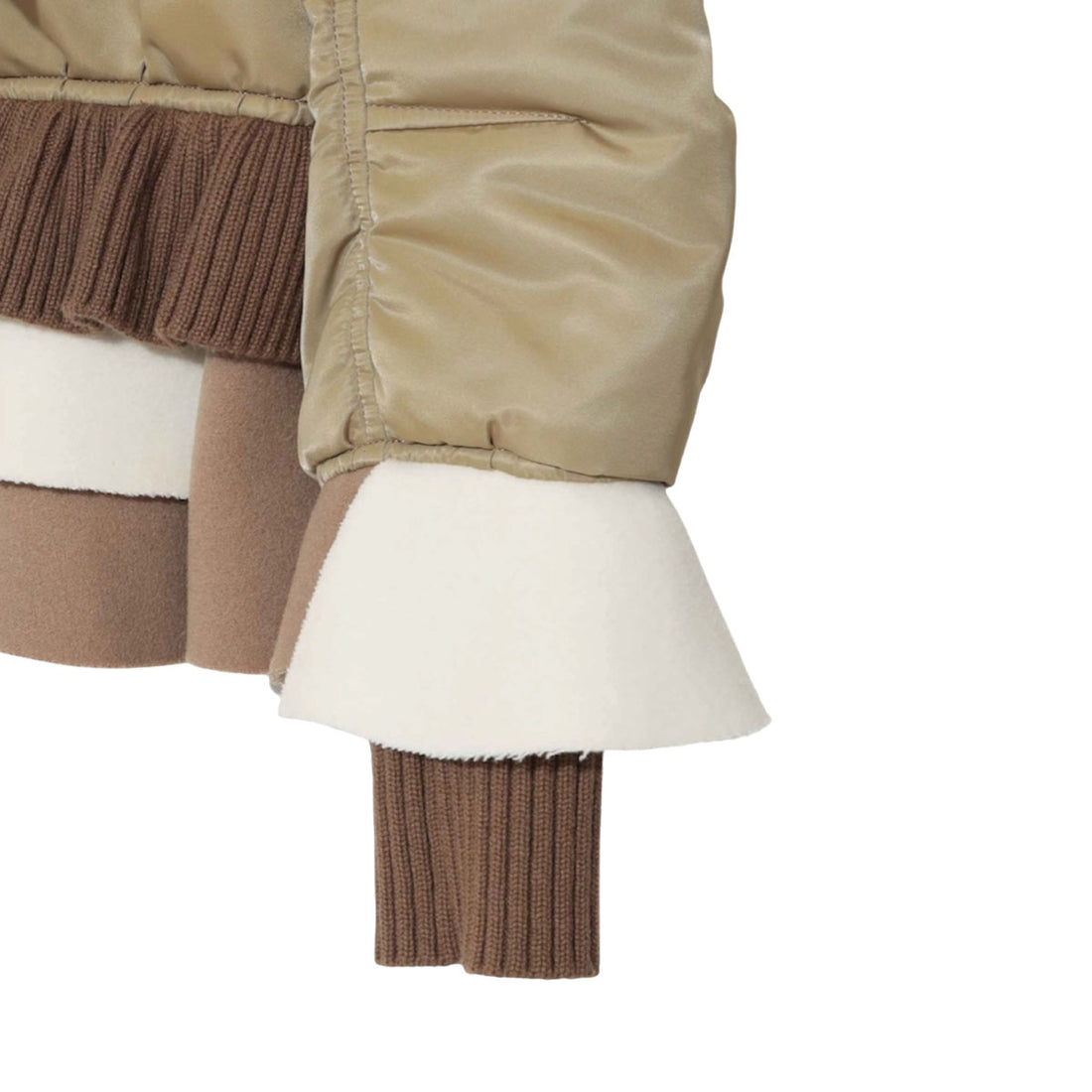 [UNDERCOVER]WOMENS Wフェイスウール切替mixMA-1(UC2F8803)