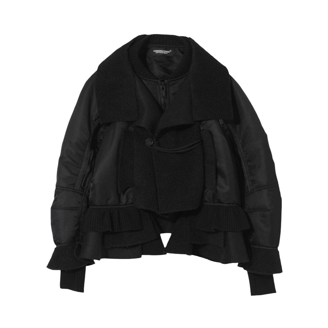 [UNDERCOVER]WOMENS Wフェイスウール切替mixMA-1(UC2F8803)