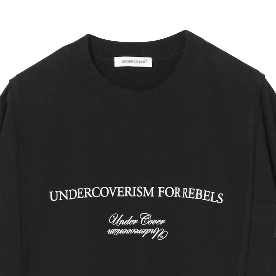 [UNDERCOVER]TEE/スウェットMIX半袖CS USIM FOR REBELS/BLACK(UP1F4804)