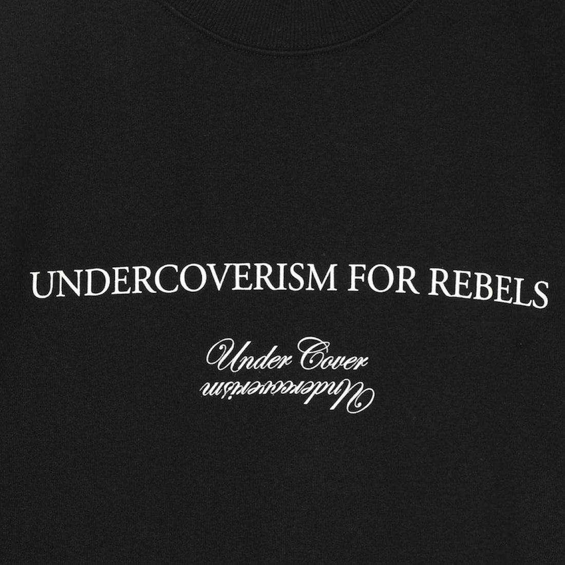 [UNDERCOVER]TEE/スウェットMIX半袖CS USIM FOR REBELS/BLACK(UP1F4804)