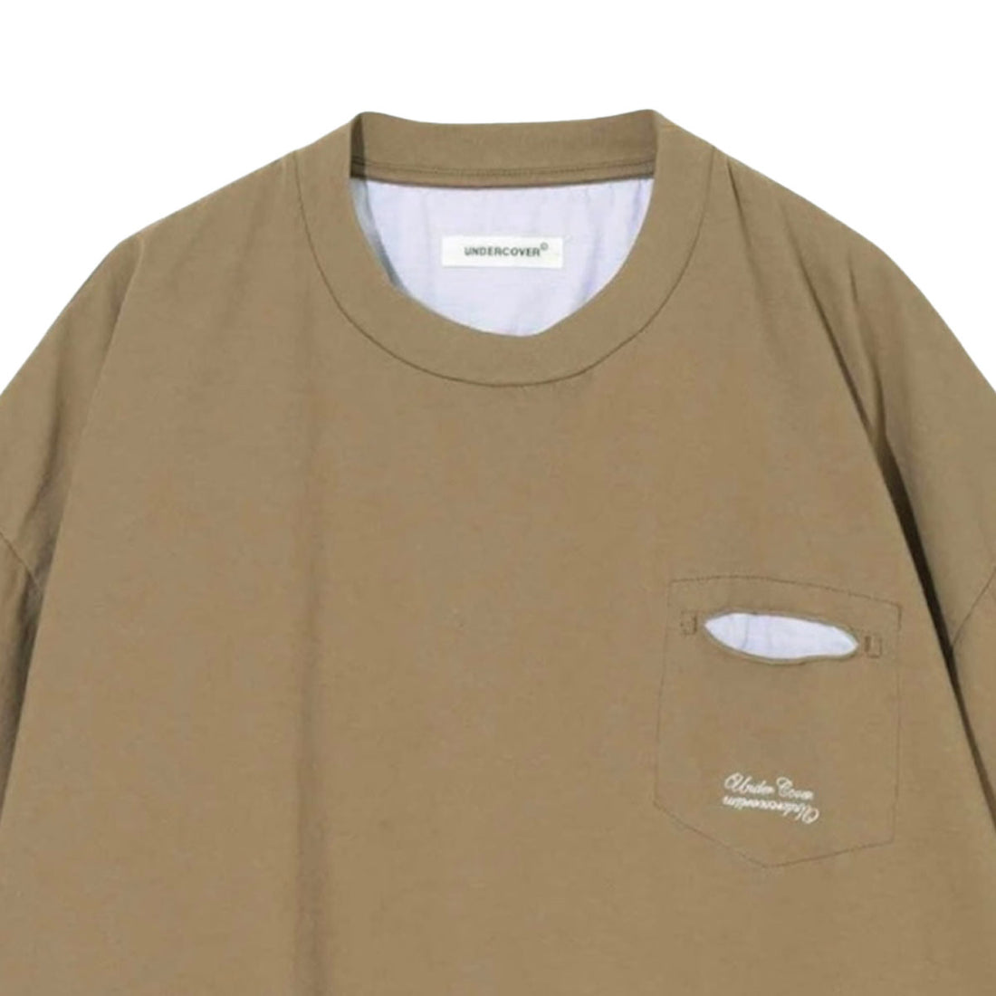 [UNDERCOVER]WOMENS CoタイプライターSTヨーク切替PKTEE/BEIGE(UP1F4805)