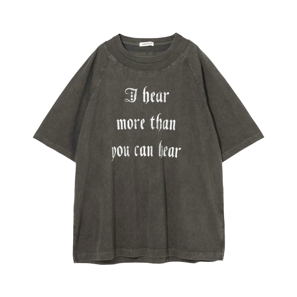 UNDERCOVER]ピグメント度詰天竺衿切替半袖ラグランTEE I hear