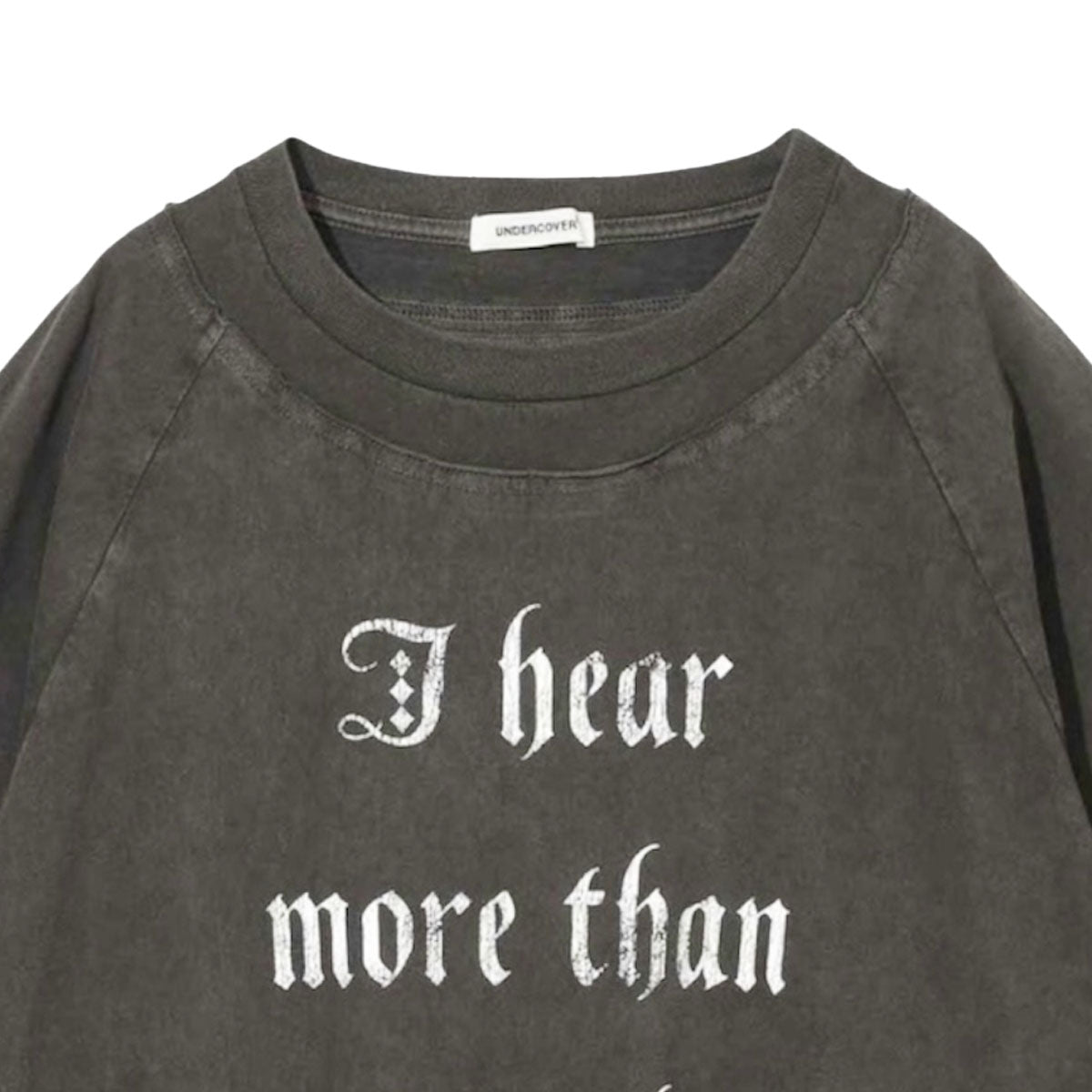 UNDERCOVER]ピグメント度詰天竺衿切替半袖ラグランTEE I hear