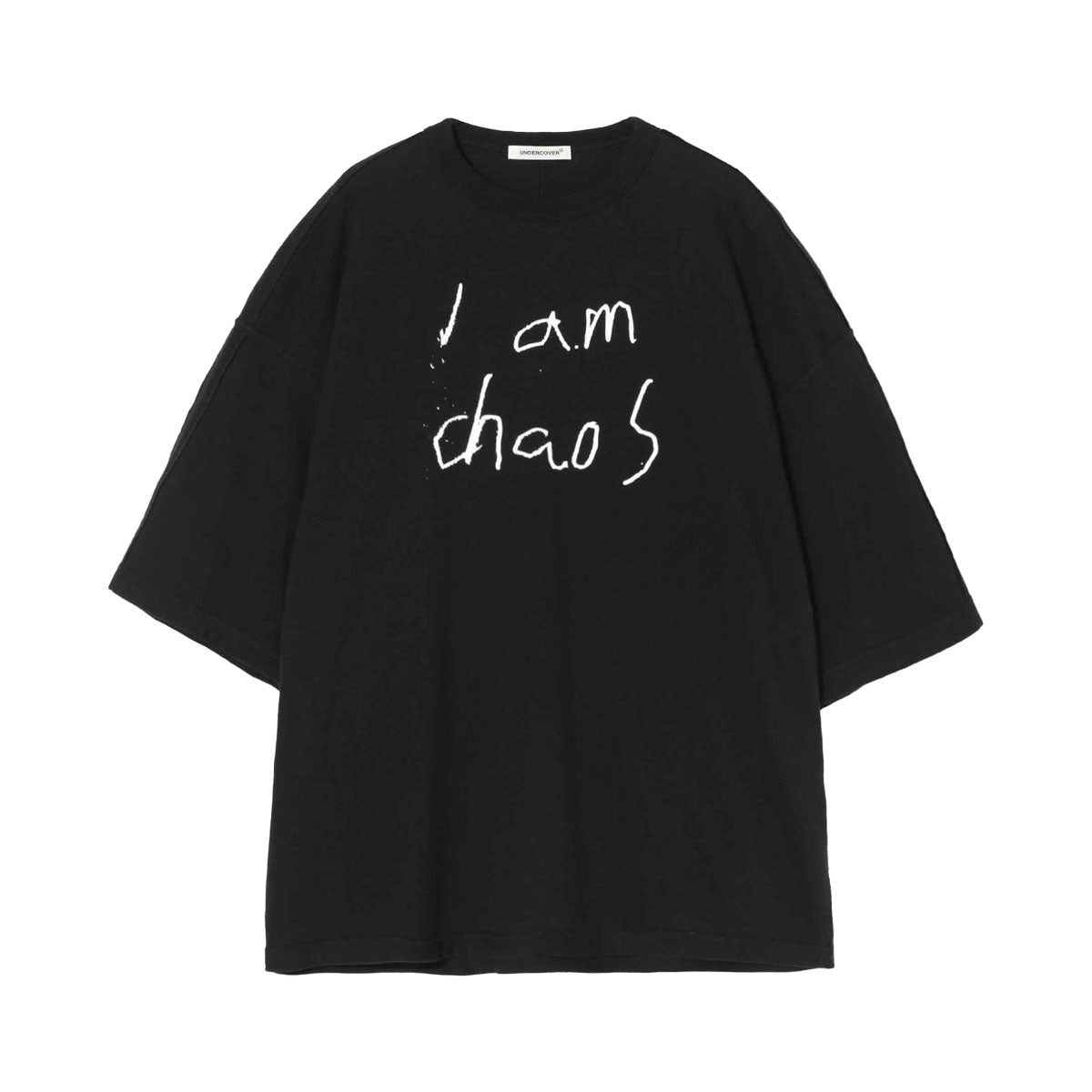 UNDERCOVER]Co/Ry天竺シームアウトTEE I am chaos/BLACK