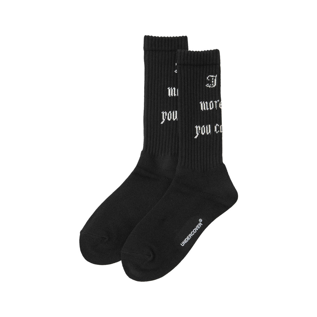 [UNDERCOVER]JQリブソックス I hear more than you can hear/BLACK(UP1F4L01)