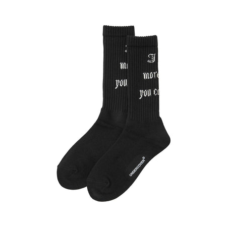 [UNDERCOVER]JQリブソックス I hear more than you can hear/BLACK(UP1F4L01)