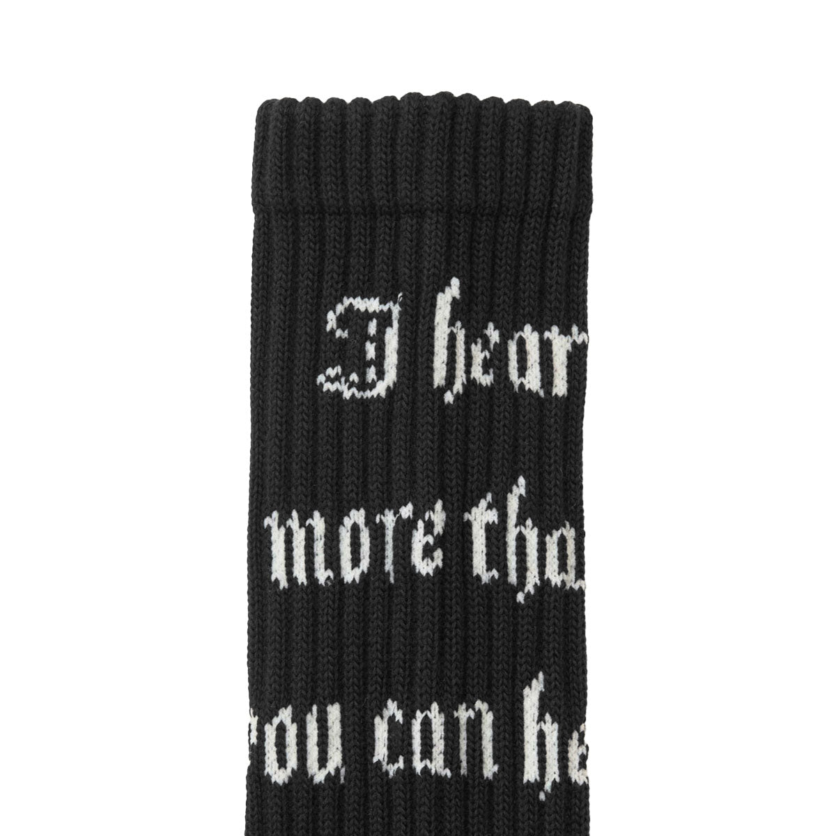 UNDERCOVER]JQリブソックス I hear more than you can hear/BLACK